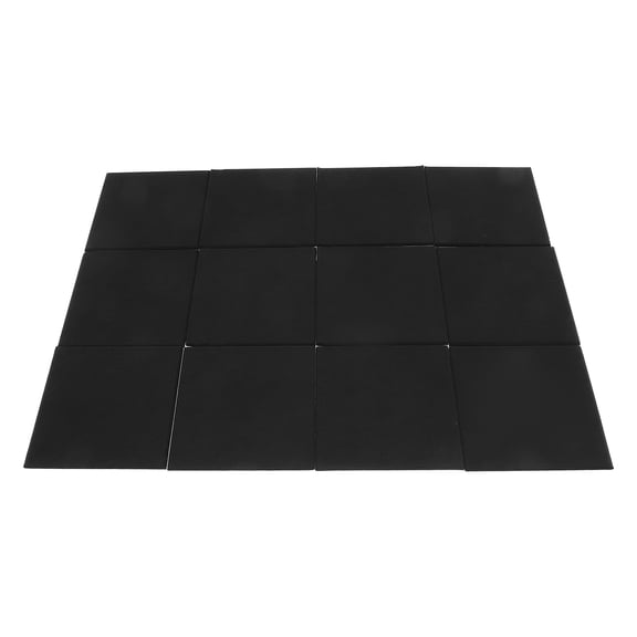 KALLORY Black Acoustic Wall Panels 12- Absorbing Poly Fiber Tiles for Noise Reduction, Easy to Cut and Install