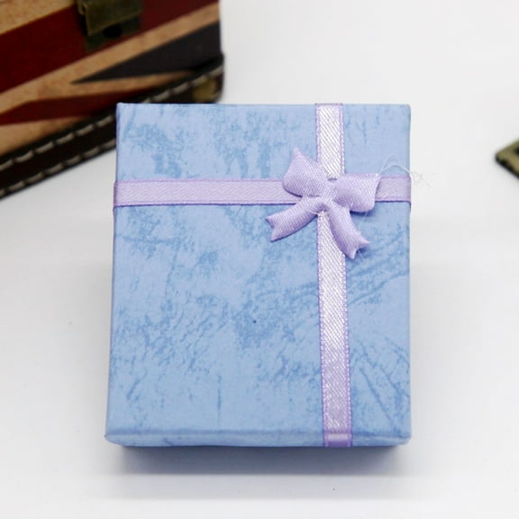 KALLORY 12pcs Elegant Luxury Rectangular Bow Necklace Gift Boxes For Jewelery Presentation