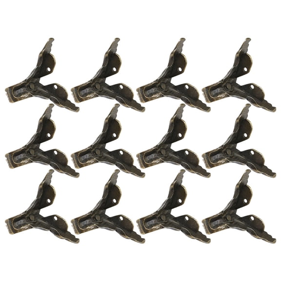 KALLORY 12pcs Zinc Alloy Furniture Support Legs, Decorative Metal Box Feet Replacement Parts for Home Furniture