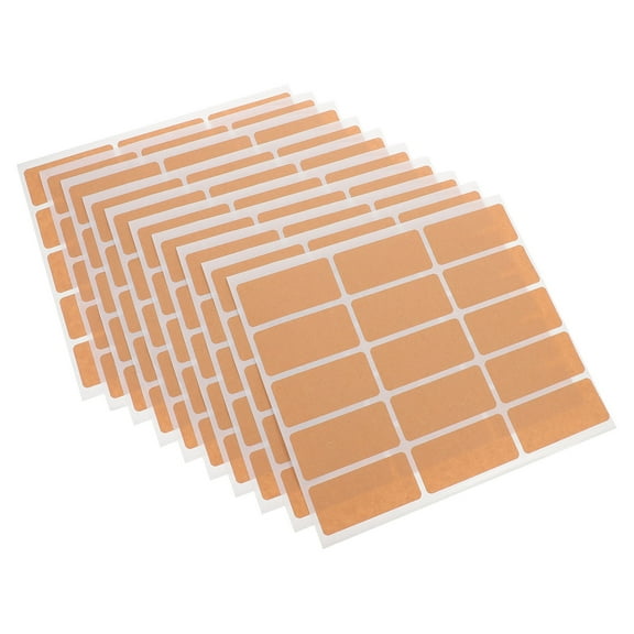 KALLORY 150pcs Kraft Paper Label Stickers for Organizing, Classifying, Daily Use, Home, Office, School Supplies