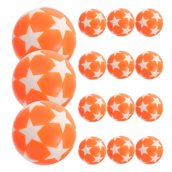 KALLORY 15Pcs Desk Soccer Game Balls Orange White for Table Football Accessories and Game Enhancement