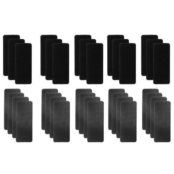 KALLORY 18Pairs Auto Carpet Retainer Stickers Black Mat Holder for Secure Car Floor Mat Placement