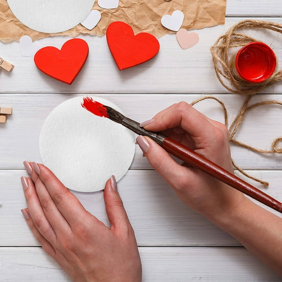 KALLORY 18Pcs High-density Foam Circles for Cake Pillars Polystyrene Shapes