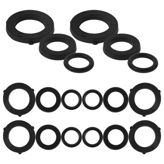 KALLORY 18Pcs Rubber for Garden Hose and Water Hose Connections in Black