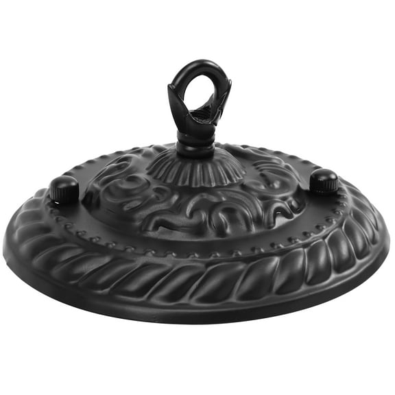 KALLORY 1Pack Antique Style Canopy for Ceiling Light Black Steel for Interior Designers 13.50X13.50X6.50in