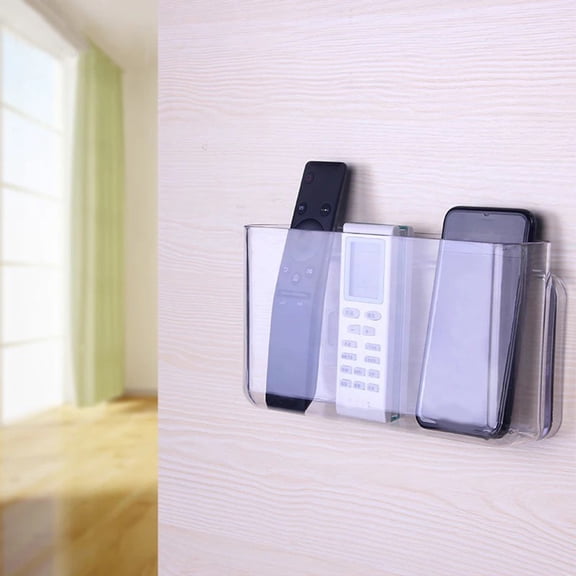 KALLORY 1Pack Bathroom Wall Mounted Storage Box Plastic Transparent for Household Use