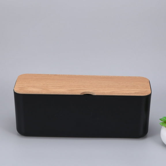 KALLORY 1Pack Black Cable Management Case With Ventilation And Dust Prevention For Workplace