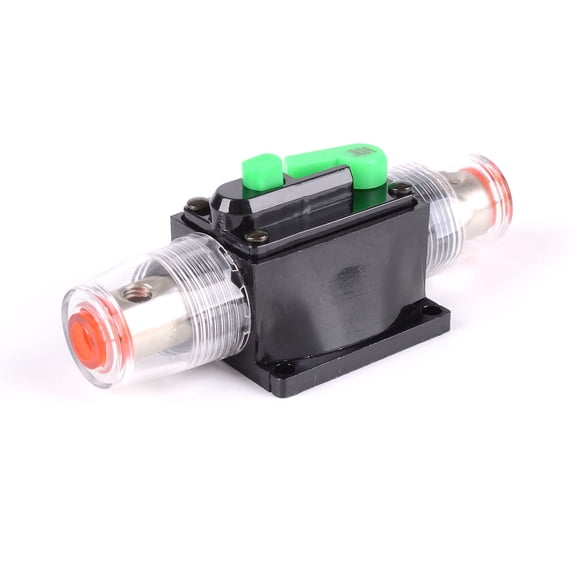 KALLORY 1Pack Black Rectangular Circuit Breaker with Test Button for Car Boat RV Use