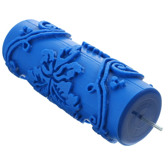 KALLORY 1Pack Cylindrical Paint Roller with Wood Texture Pattern for Interior Design Water-based Paint Application