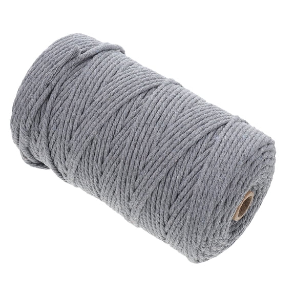 KALLORY 1Pack Diy Weaving Cotton Rope for Handicraft Enthusiasts Grey