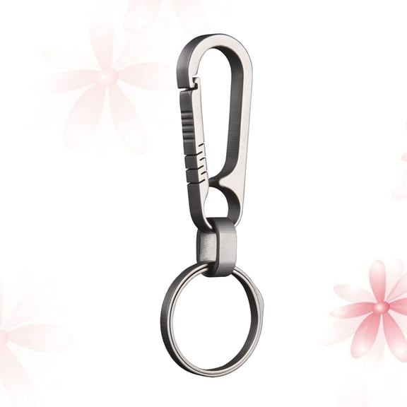 KALLORY 1Pack Durable Titanium Alloy Car Keychain for Men Women Everyday Use 7.1*2.6cm