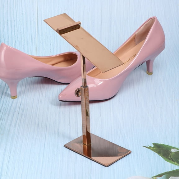 KALLORY 1Pack Elegant Shoe Racks for Mall Use 10 x 18 x 6cm Rose Gold