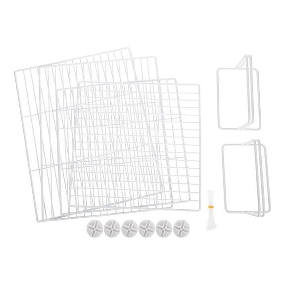 KALLORY 1Pack Freezer Dividers White Mesh Grid Stainless Steel Abs Adjustable Dimensions For Commercial Refrigerators
