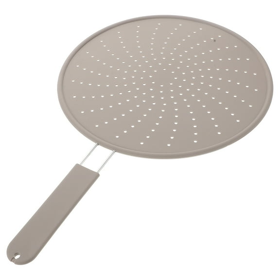 KALLORY Silicone Splatter Screen 1-Pack for Stovetop Cooking, Grease Filter for Bacon, Chicken, and More - Grey