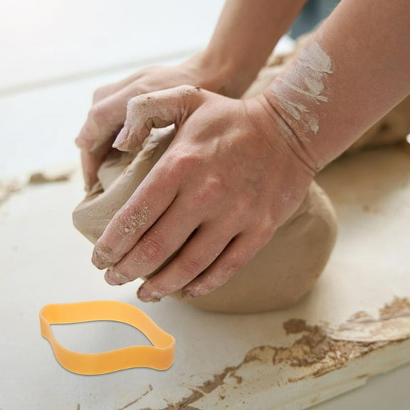 KALLORY Khaki Stretchable Silicone Rubber Bands for Ceramic Casting Mold and Flexible Straps