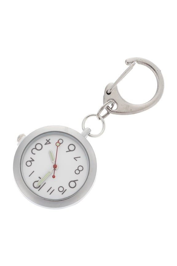 1Pack Night Glowing Pocket Watch Stainless Steel Round Shape For Nurses And Hospital Use