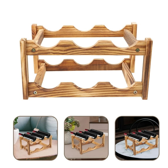KALLORY Countertop Bottle Rack For Wine Lovers 1Pack 11.8X7.7X7.1in