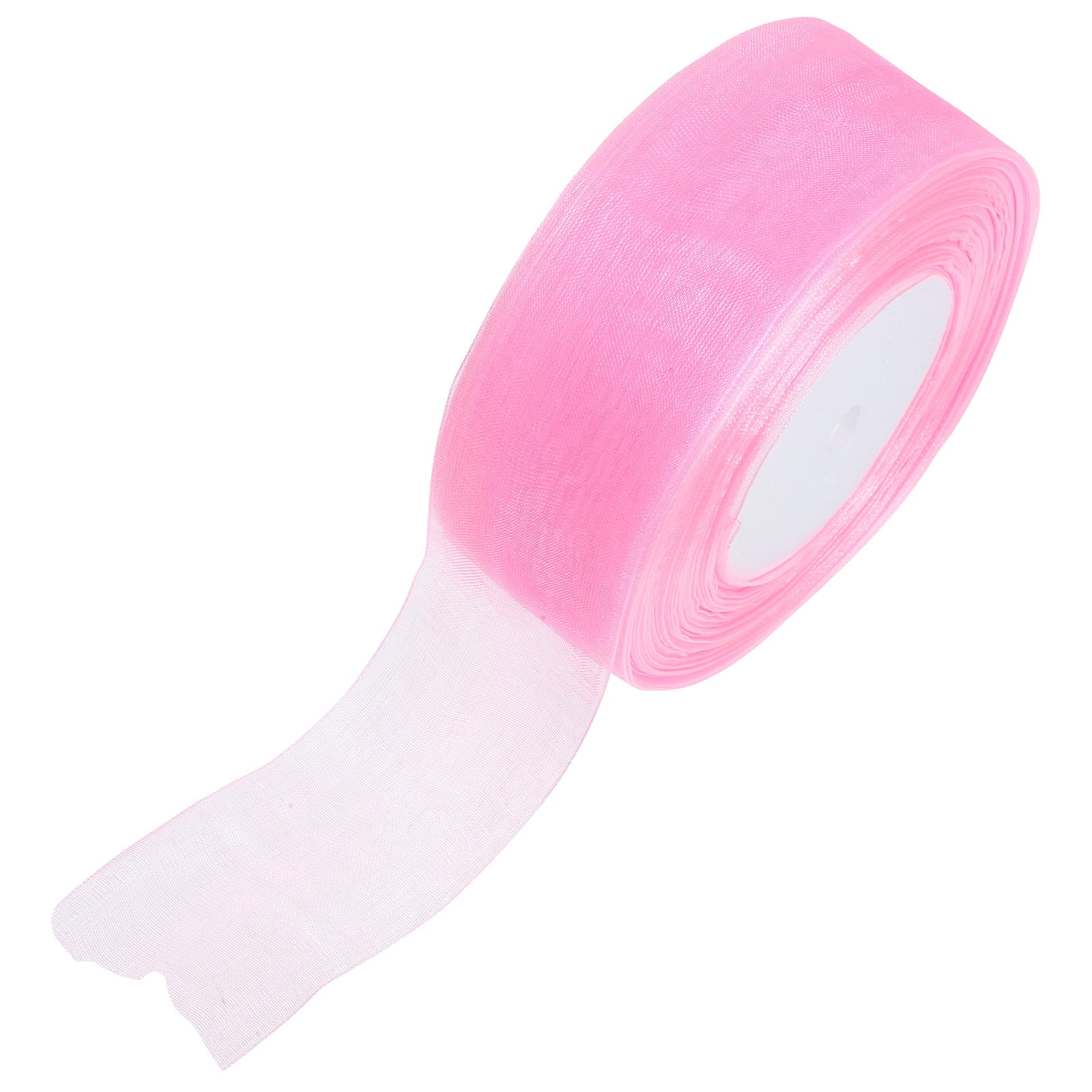 KALLORY Pink Sheer Organza Ribbon for DIY Crafts and Gift Wrapping Made ...