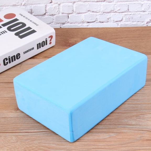 KALLORY 1Pack Sky-Blue EVA Yoga Block for Anti-Slip and Yoga Assistance 9x6x3 In