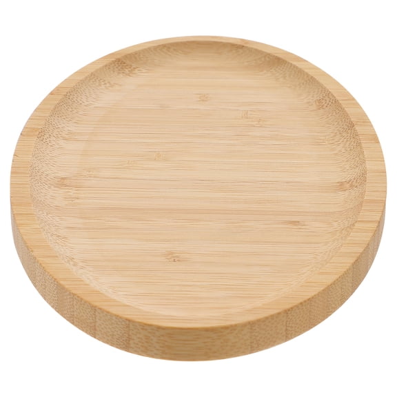 KALLORY Wooden Fruit Tray Khaki Natural Wood Serving Tray for Table Cup Storage and Food Display