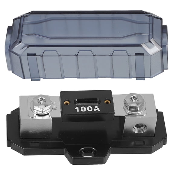 KALLORY 1Pack Terminal Fuse Block Holder Zinc Alloy for Vehicle Audio Systems 11.8x1.97x1.57in