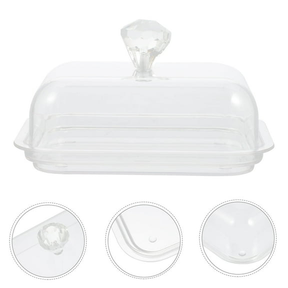 KALLORY Butter Keeper Container Acrylic For Friends 1Pcs 5.7x3.1in