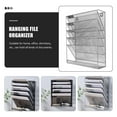 thumbnail image 1 of KALLORY 1Pack Wall-Mounted File Storage Rack Silver Multi-Layer Document Organizer for Home Use 41x32.5in, 1 of 8