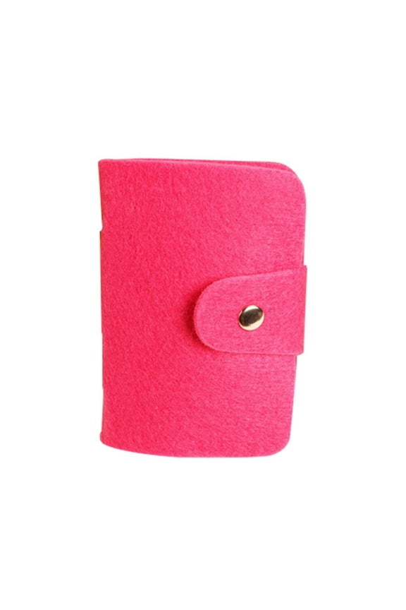 1Pack Wallet for Bus Pass Card Holder with Rosy Color Rectangular Design