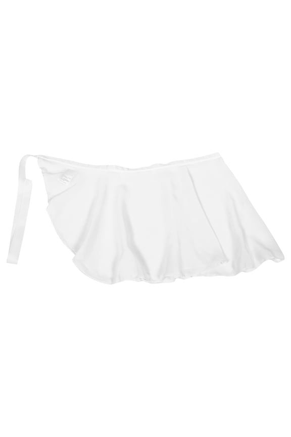 1Pack White Nylon Chinlon Ballet Wrap Skirt for Women Girls Dance Practice .8x3.9in