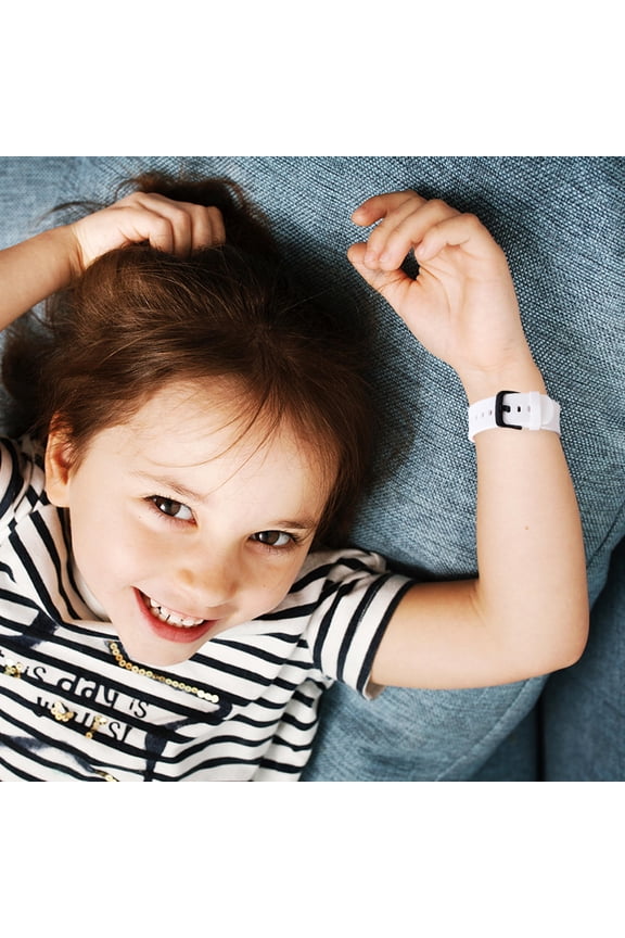 1Pack White Silicone Watchband for Men and Women 4.72X3.54X0.79in Comfortable Wear