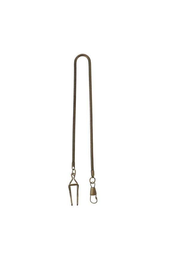 1Pc Dark Brown Pocket Watch Chain for Men and Women with Multi-functional Use 14.6x0.4in