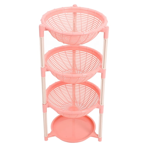 KALLORY 1Pc Fruit Vegetable Storage Basket Rectangular Shape for Kitchen 11.8x11.6x11.6in
