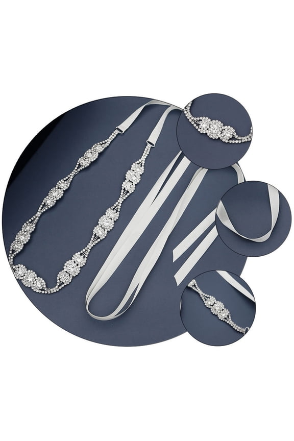1Pc Lightweight Rhinestone Belt Sash for Women Retro Elegant Wedding Accessory