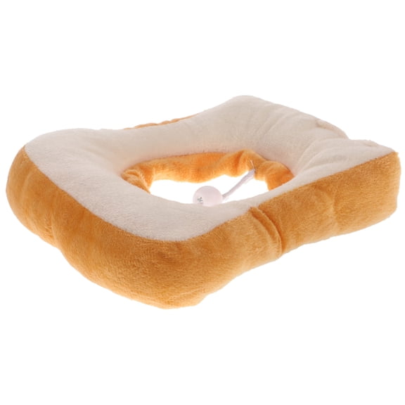 KALLORY Soft Toast Bread Design Cat Protective Collar Yellow Anti-Scratch Bite Prevention Pet Collar 1 Pc