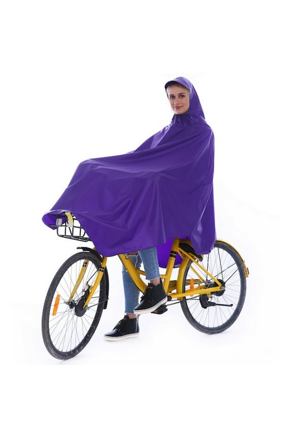 1Pcs Bicycle Poncho Purple Oxford Cloth Waterproof And Wind Resistant For Rainy Days