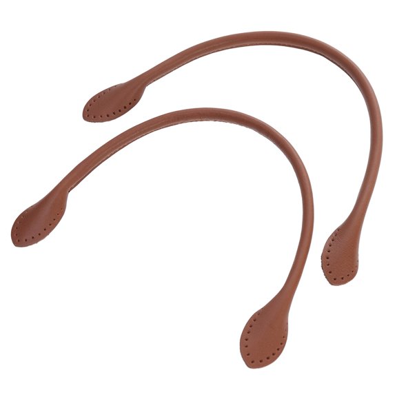 KALLORY 1Pcs Classic Replacement Handles for Bags in Brown Second Layer Cowhide for Women