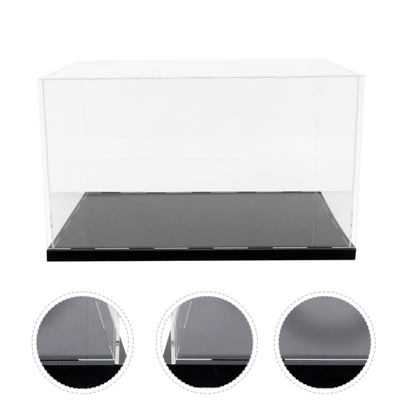 KALLORY 1Pcs Clear Display Case for Figures with Dustproof and Storage Features for Store Display