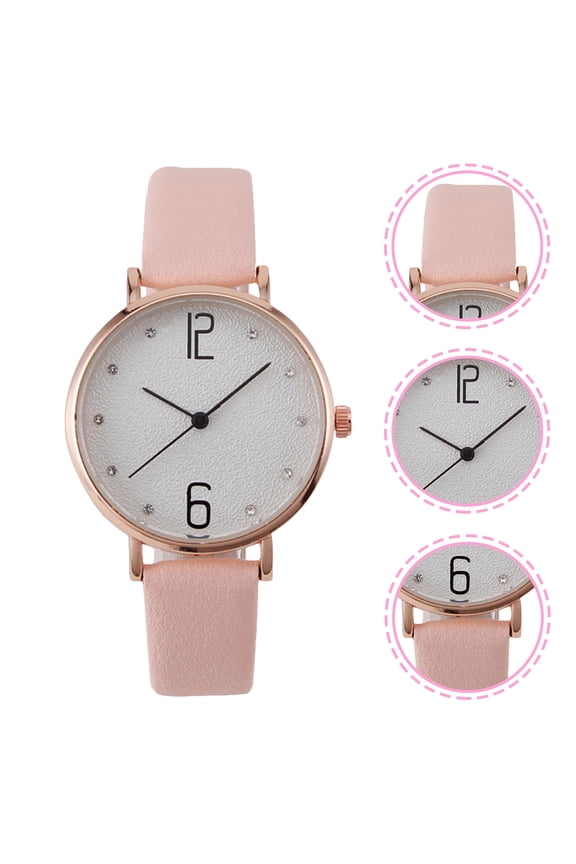 Fashion Quartz Watch with Retro Stone Dial and Mineral Glass Display, and Stylish for School and Daily Wear