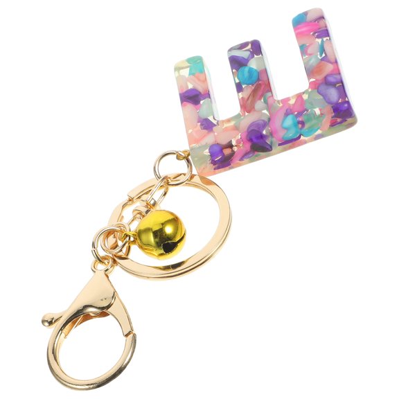 KALLORY Key Chain Cute Letter Keychain Metal 1Set