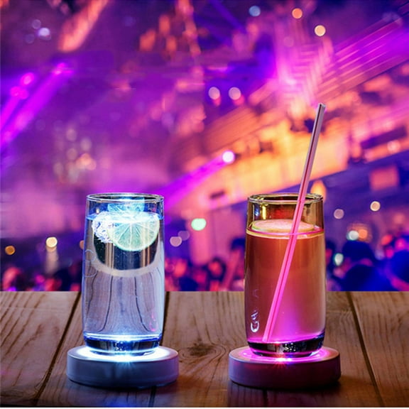 KALLORY 1Pcs Led Display Light Square Abs Clear Plastic Home Decor Garden Parties 9.5X9.5X0.8In