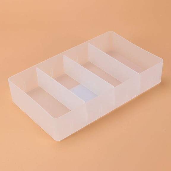 KALLORY 1Pcs Makeup Containers Organizers for Women Elegant Shape Frosted Transparent