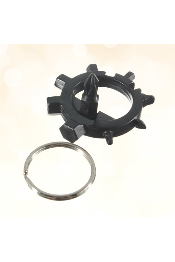 Multi-Function Octopus Shaped Repair Tool Keychain for Bikes, Snowboards, and Outdoor Use - Black, 1 Piece