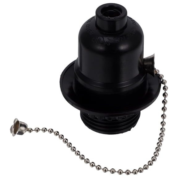KALLORY 1Pcs Round Pull Chain Light Socket for Chandelier with Safety Standards Compliance