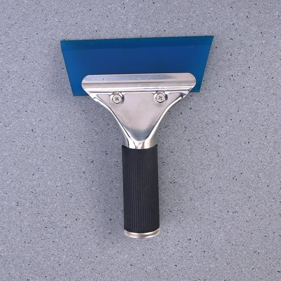 KALLORY 1Pcs Squeegee Auto for Car Windows and Mirrors with Cowhells Blade Blue 6.5*4.9*1.2in