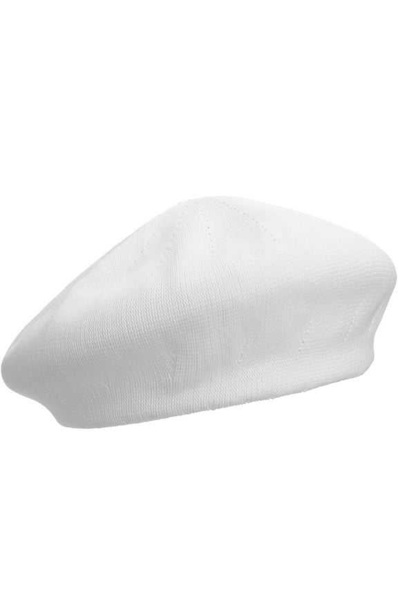 1Pcs White Beret Hat Summer Sun Protection Straw for Women Adults Outfit Accessory