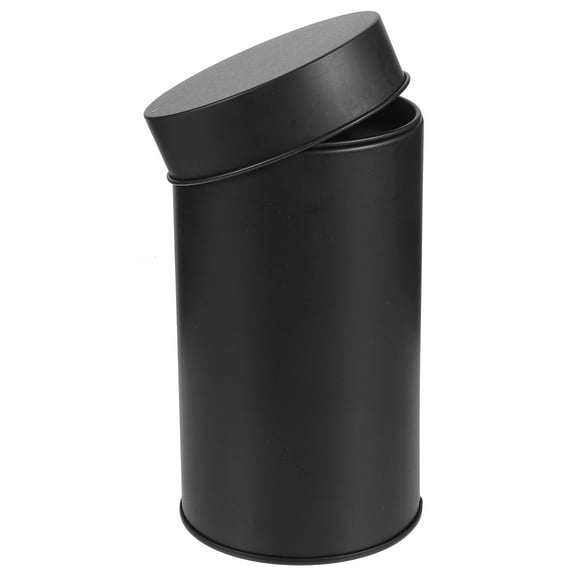 KALLORY Airtight Black Tinplate Jar for Storage with Elegant Design, and Stylish Container