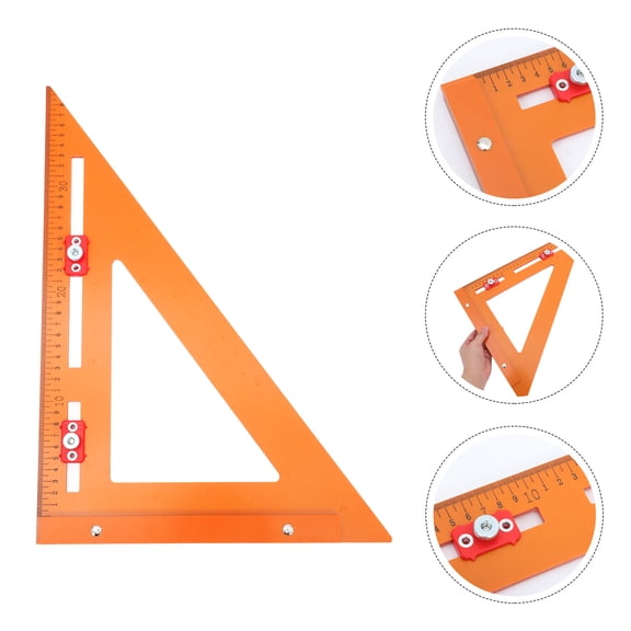 KALLORY 1Pcs Triangle Shaped Measuring Ruler for Professional Carpenter
