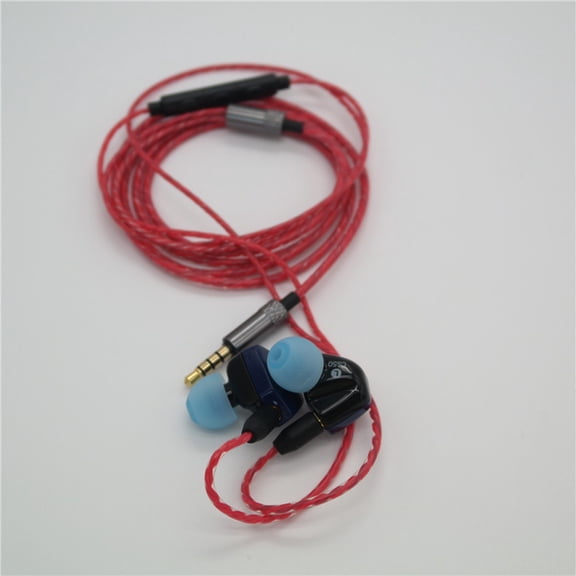 KALLORY Back to School Headphone Extension Cable Volume Control Upgrade Cable Red 1Pcs