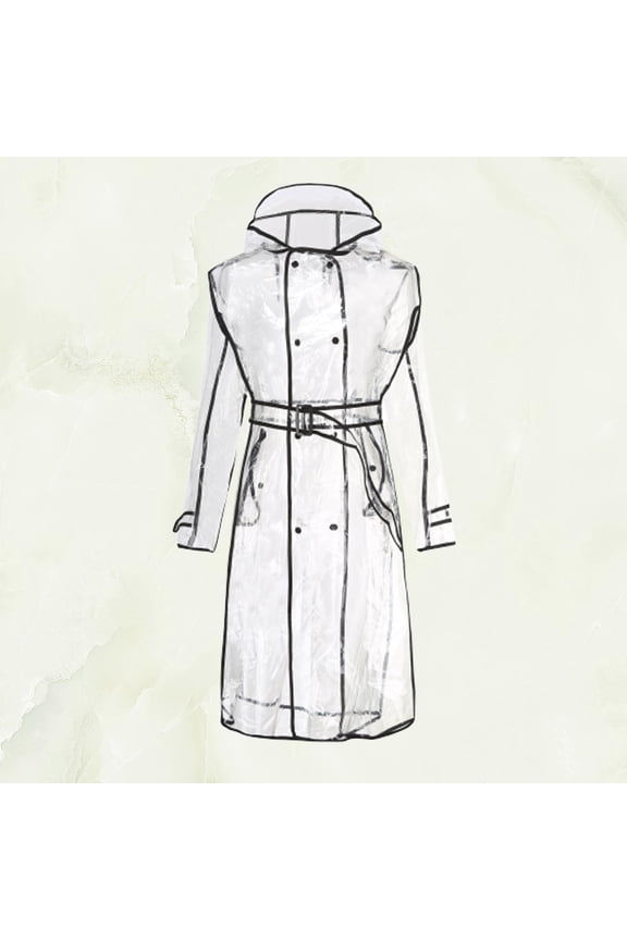 1Pcs Wind Coat Cloak Wear for Women EVA Waterproof XL