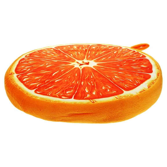 KALLORY 1Set 3D Fruit Shaped Orange Plush Cushion for Children Adults Multi Color Polyester Fiber PP Cotton Stuffer